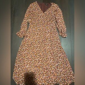 Madewell Multicolor Floral Long Sleeve Dress